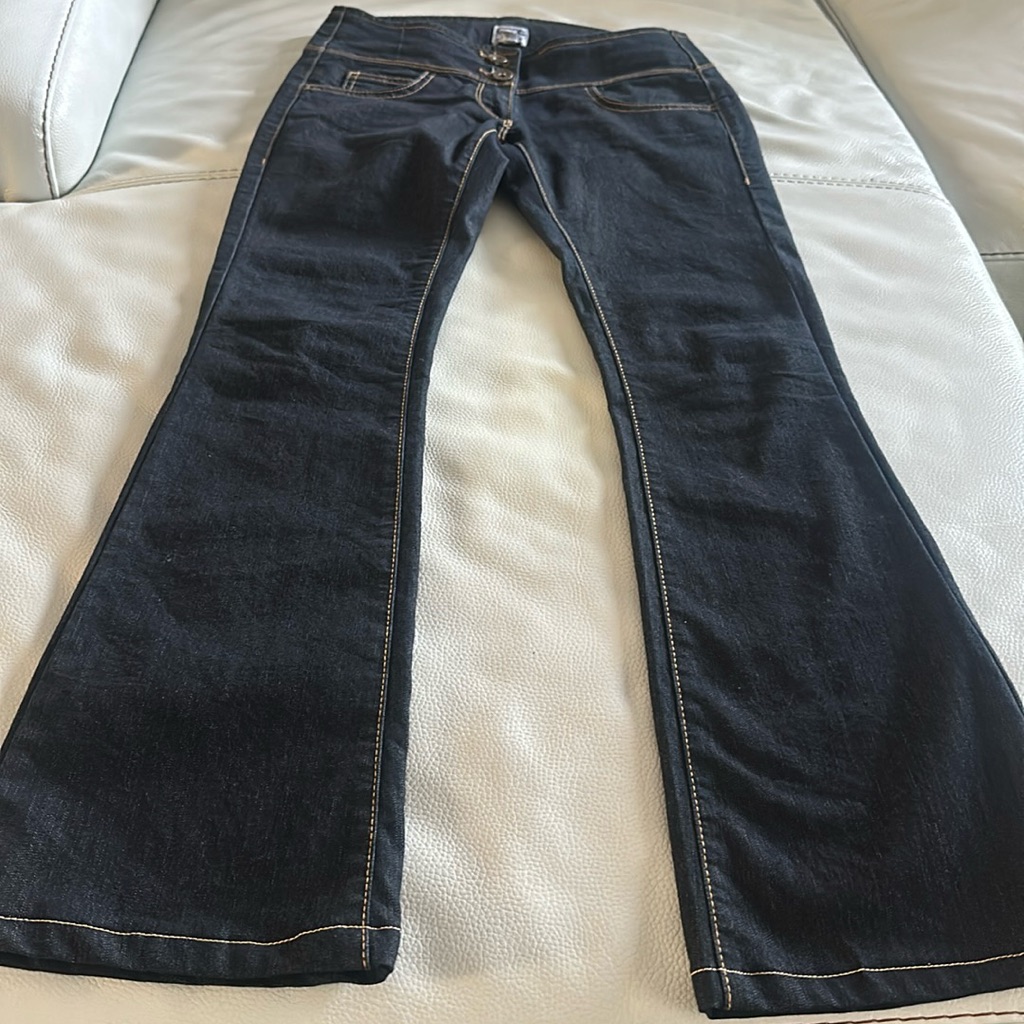 Asos Uk Brand Flare Jeans Indigo Us Sz2 Comfortable Stretch Made In Turkey
